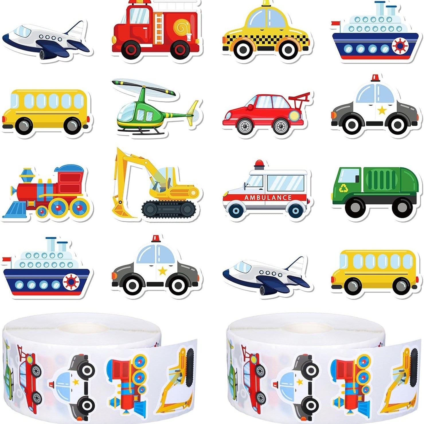 Sticker Label Roll - 500Pcs /1 Rolls 2.5cm/1inch Car Shaped