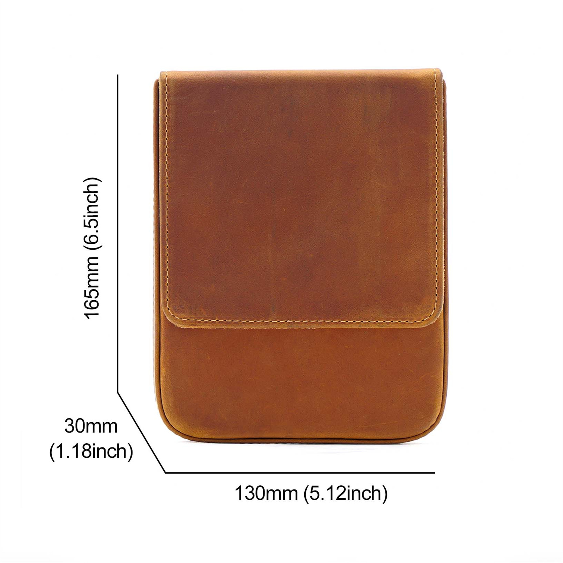 Handmade Crazy Horse Leather P - Pen Pouch Roll 评论和价格
