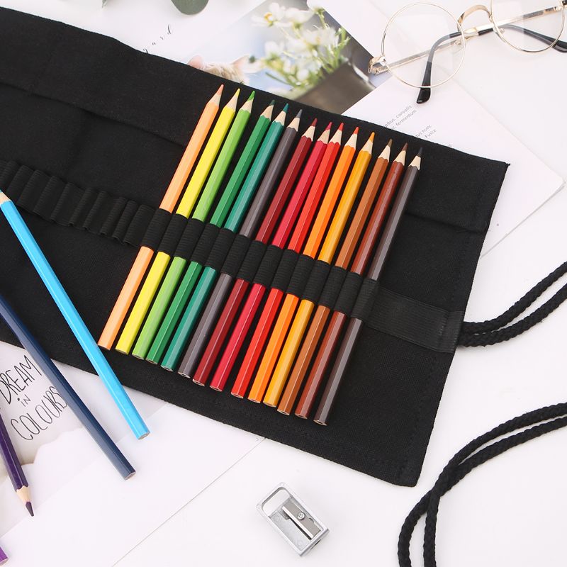Black Color School Pencil for  - Pen Pouch Roll 评论和价格