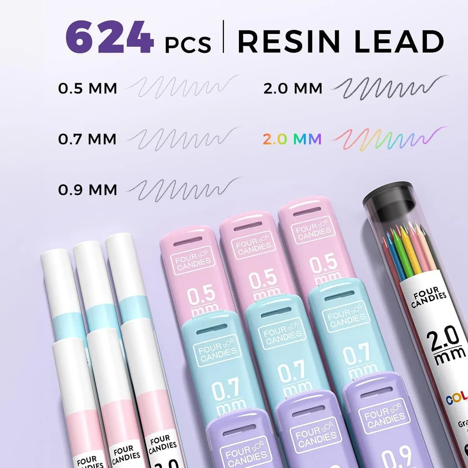 Four Candies 36PCS Learning Ma - Mechanical Pencil Lead 评论和价格