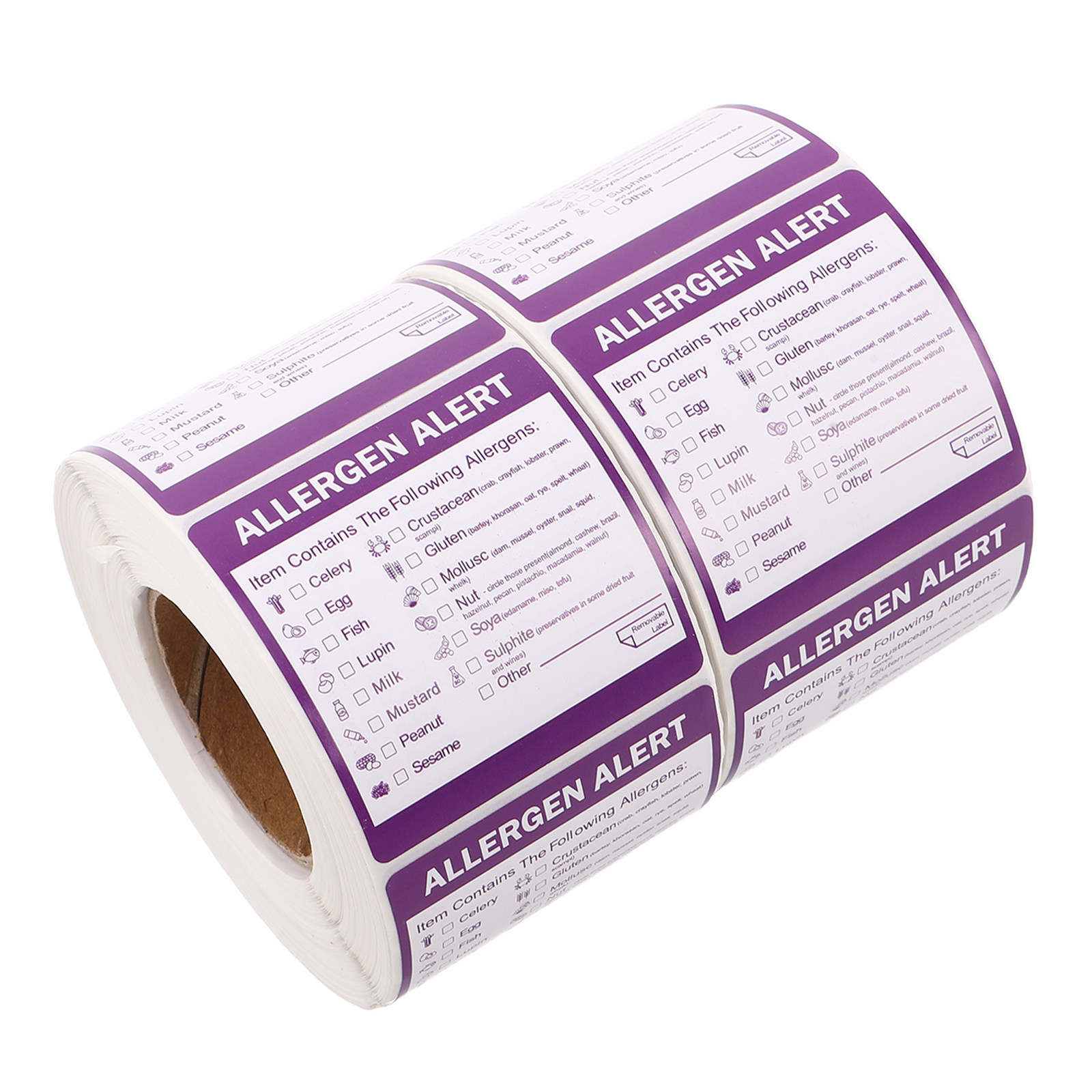 2 Rolls 2 Inch Removable Aller - Sticker Label Roll 评论和价格