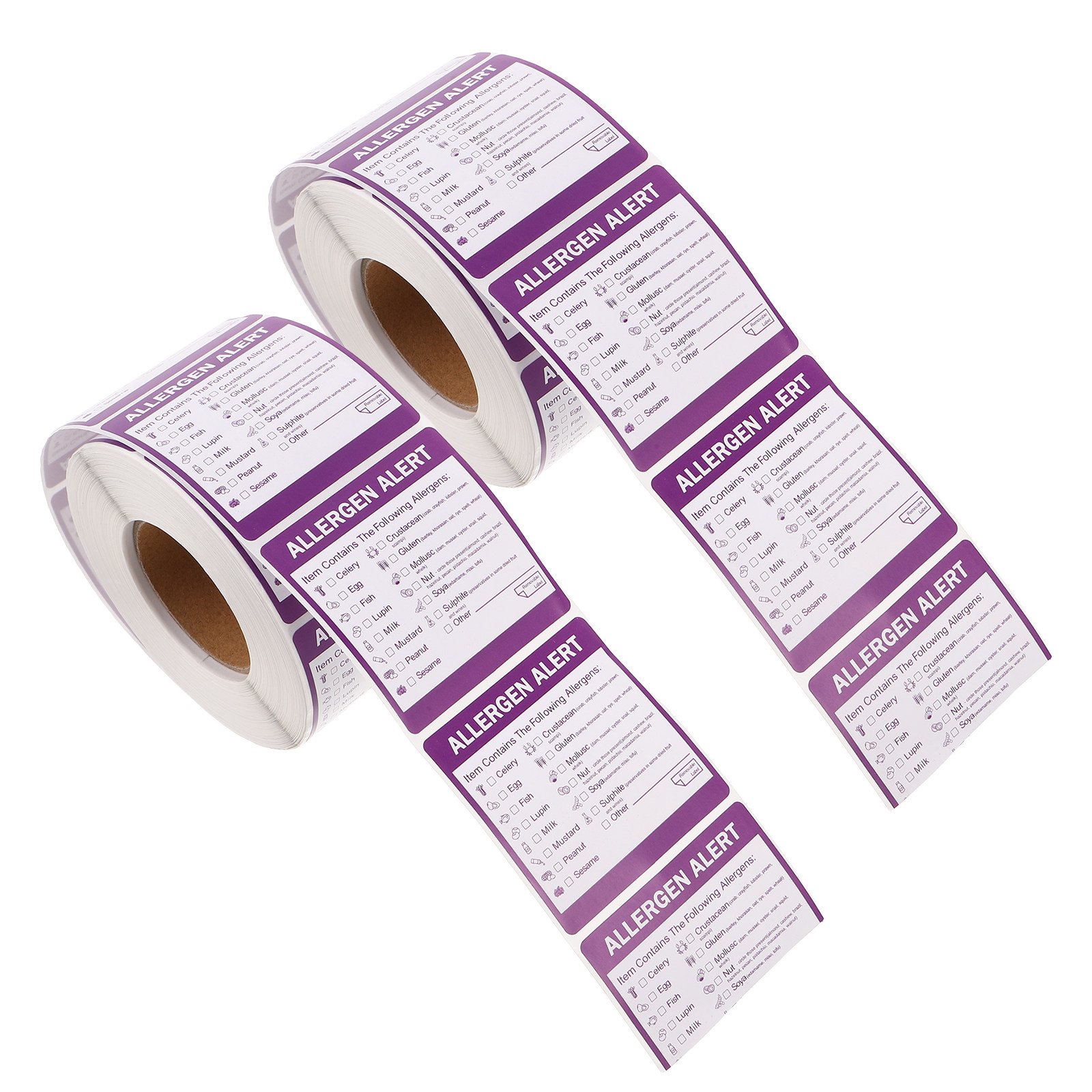 2 Rolls 2 Inch Removable Aller - Sticker Label Roll 评论和价格