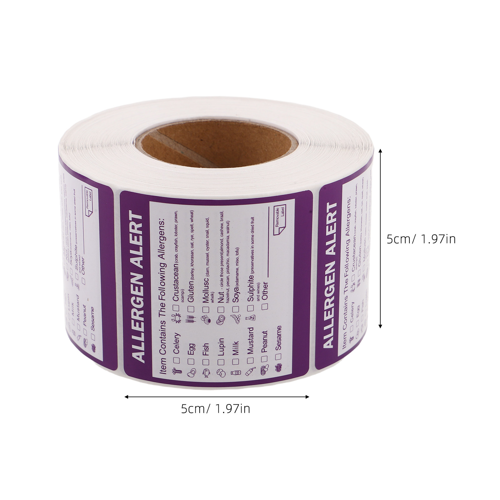 2 Rolls 2 Inch Removable Aller - Sticker Label Roll 评论和价格