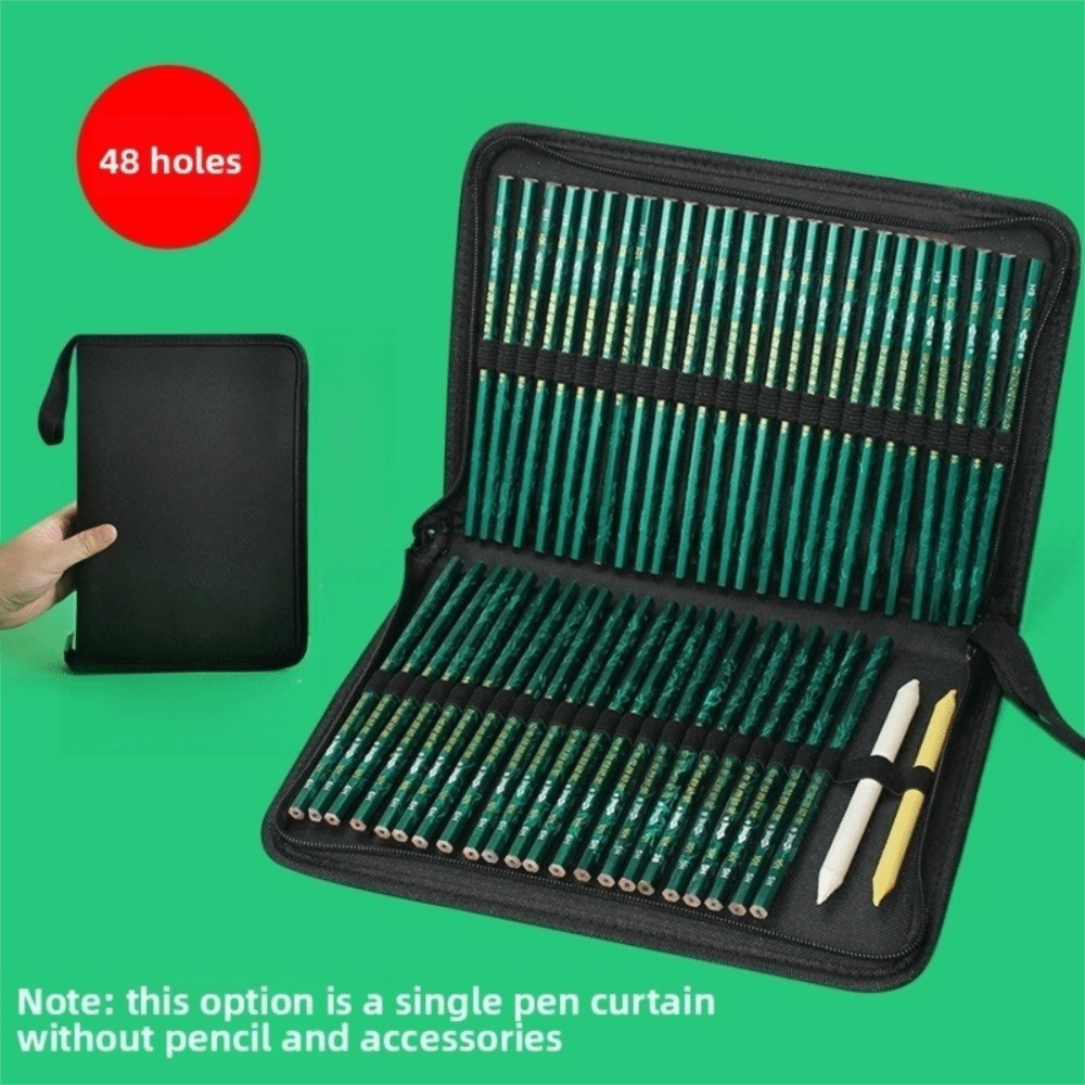 36/48/72 Hole Pen Curtain Blac - Pen Pouch Roll 评论和价格