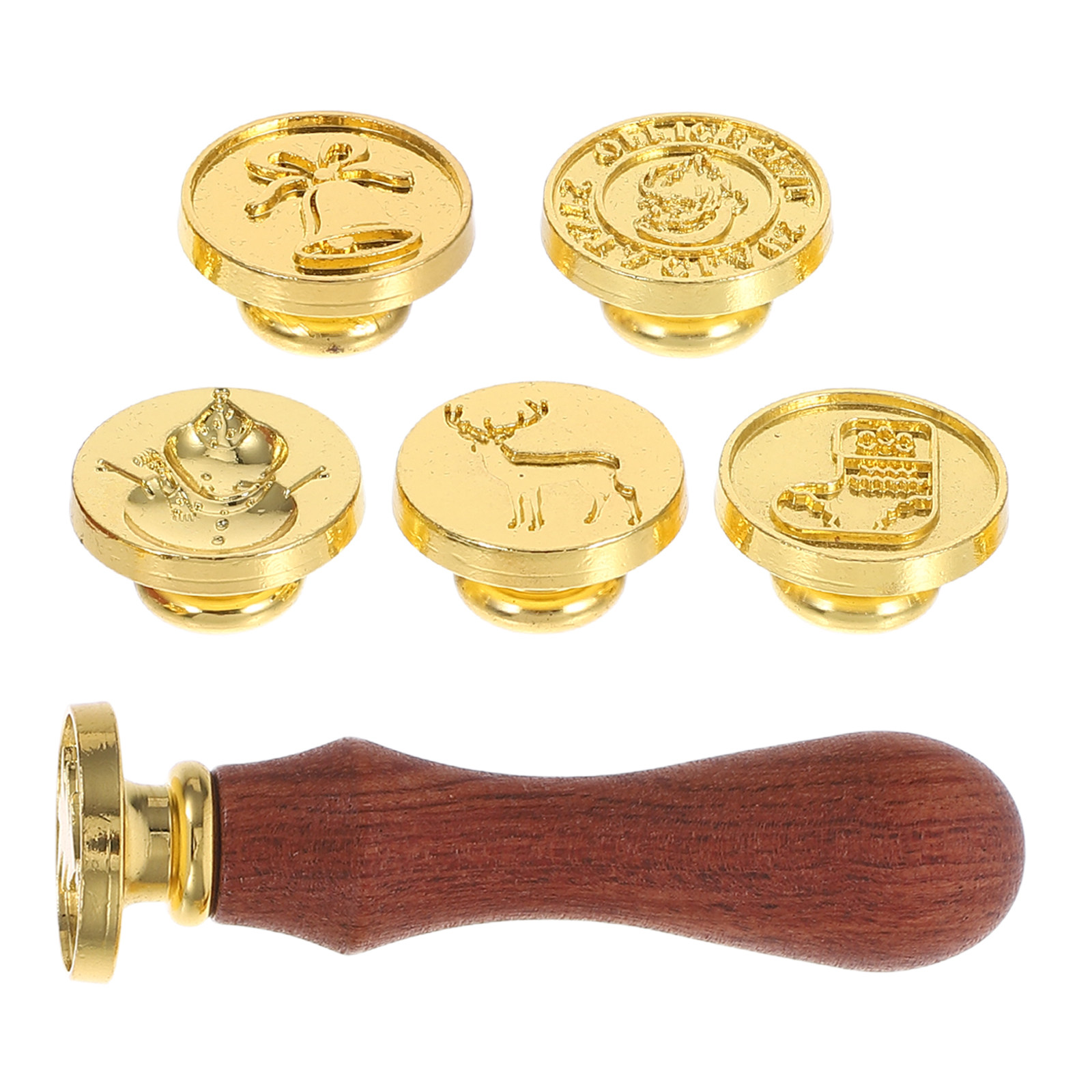 1Set Holiday Wax Seal Stamp Ki - Wax Seal Stamp Kit 评论和价格