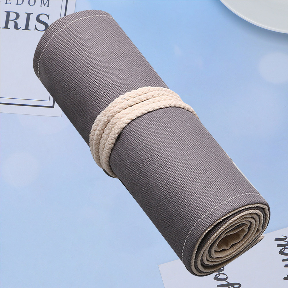 1Pcs Large Capacity Canvas Pen - Pen Pouch Roll 评论和价格