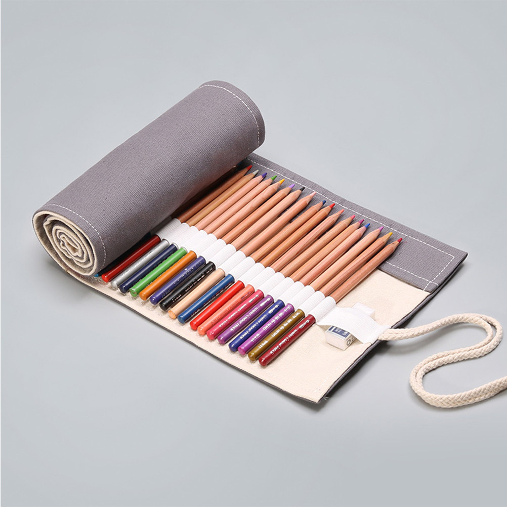 1Pcs Large Capacity Canvas Pen - Pen Pouch Roll 评论和价格