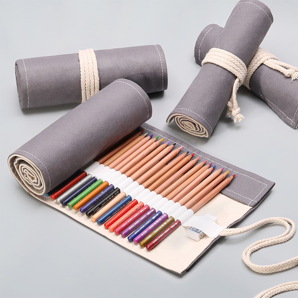 1Pcs Large Capacity Canvas Pen - Pen Pouch Roll 评论和价格