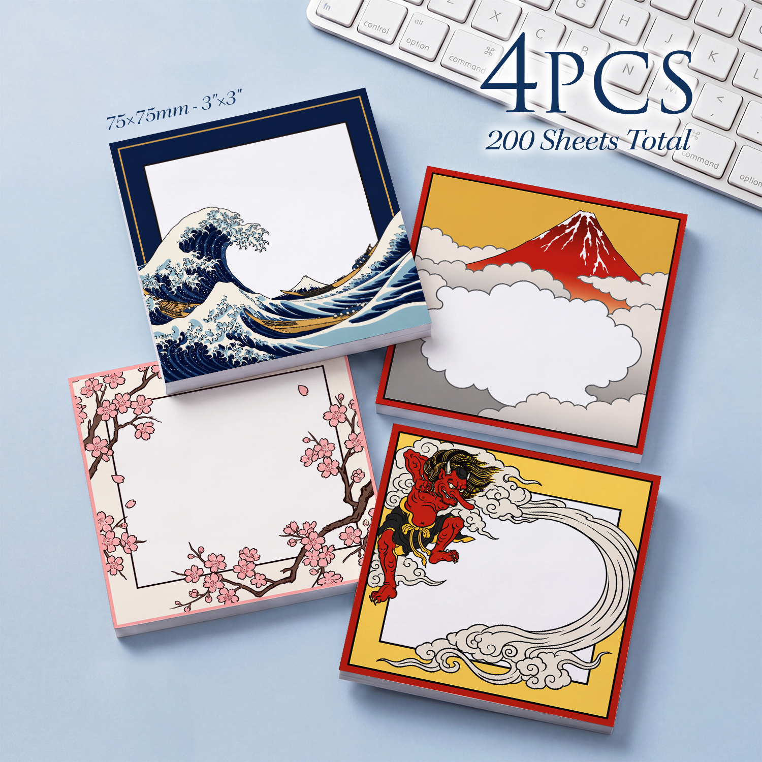 4pcs Japanese Style Sticky Not - Total Stationery & Office Supply 评论和价格