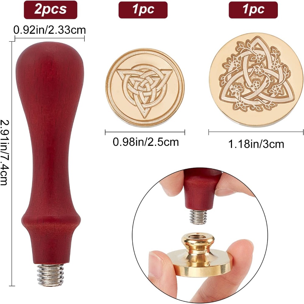 2 Set Celtic Knot Wax Seal Sta - Wax Seal Stamp Kit 评论和价格
