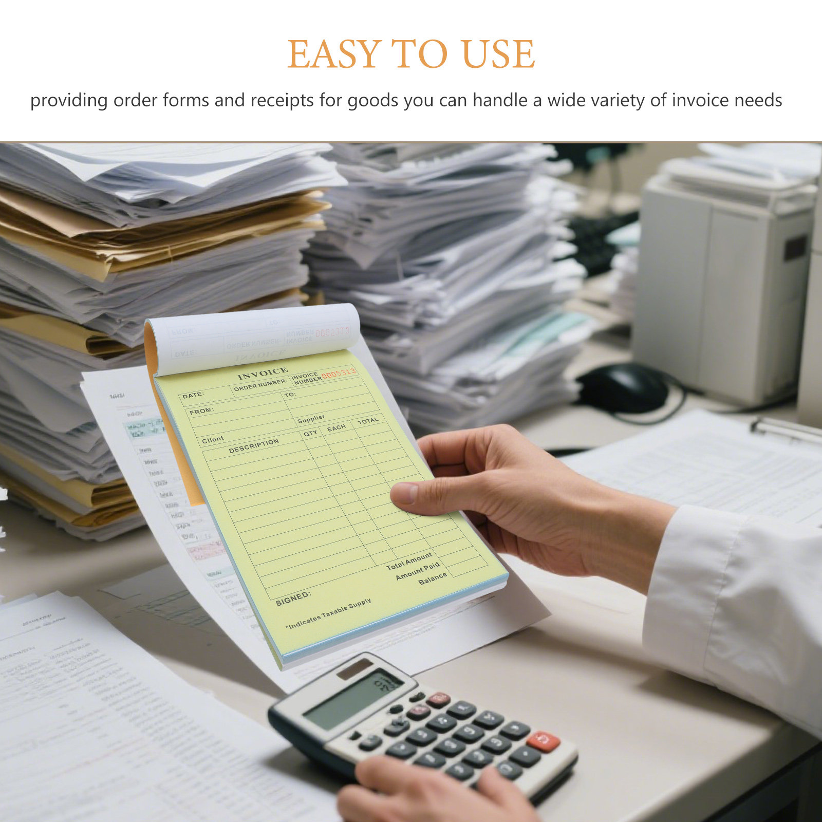 2-Part Carbonless Invoice Rece - Carbon Copy Book 评论和价格