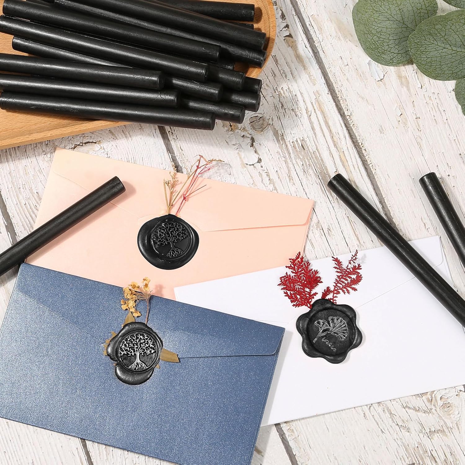 20-26Pcs Glue Gun Sealing Wax  - Wax Seal Stamp Kit 评论和价格