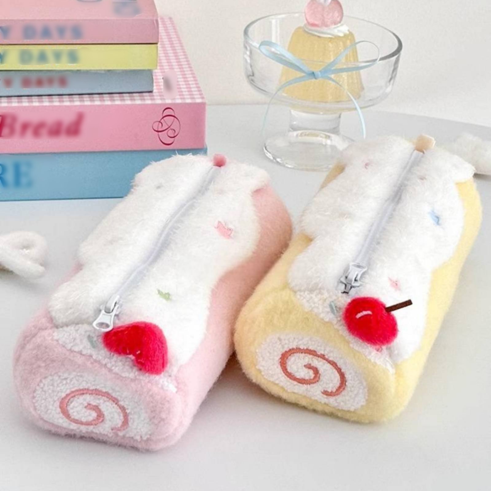 Cake Roll Pen Case Cute Design - Pen Pouch Roll 评论和价格