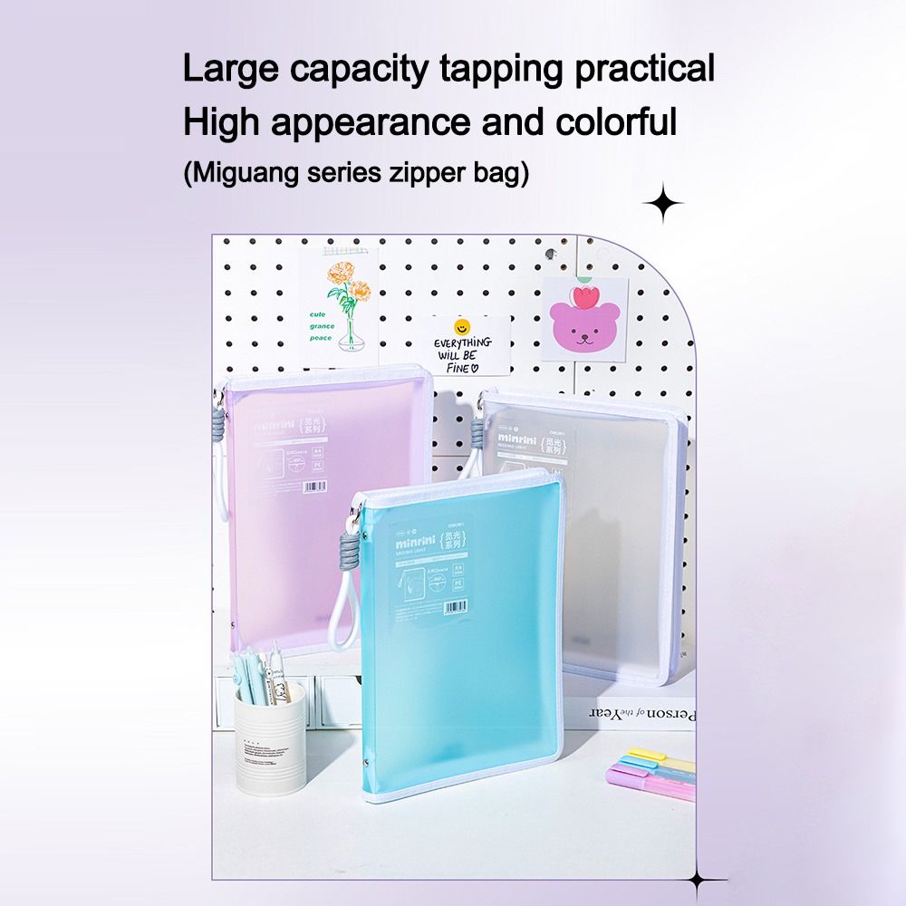 Portable Transparent A4 Zipper - Is Stationery Office Supply 评论和价格