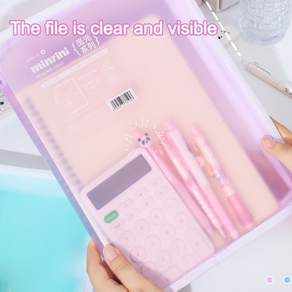 Portable Transparent A4 Zipper - Is Stationery Office Supply 评论和价格