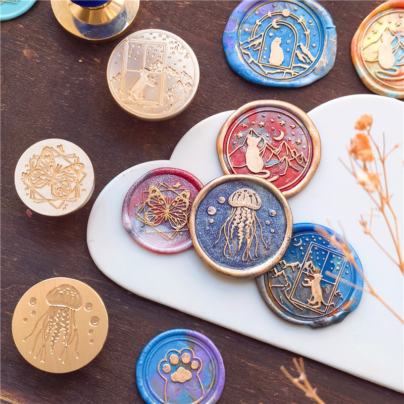 Jellyfish Starfish Butterfly C - Wax Seal Stamp Kit 评论和价格
