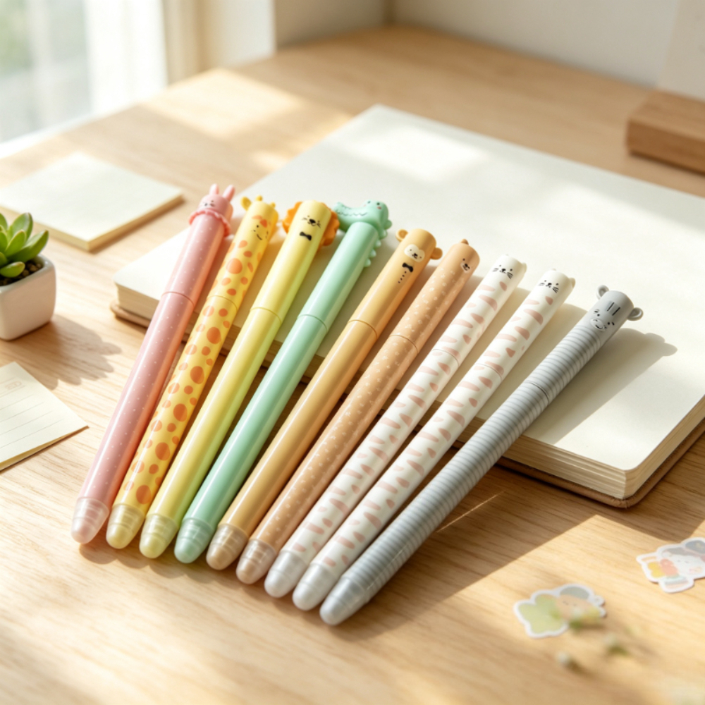 8pcs Kawaii Animal Head Press  - Lion Stationery & Office Supply(Kunshan)Co.Ltd 评论和价格