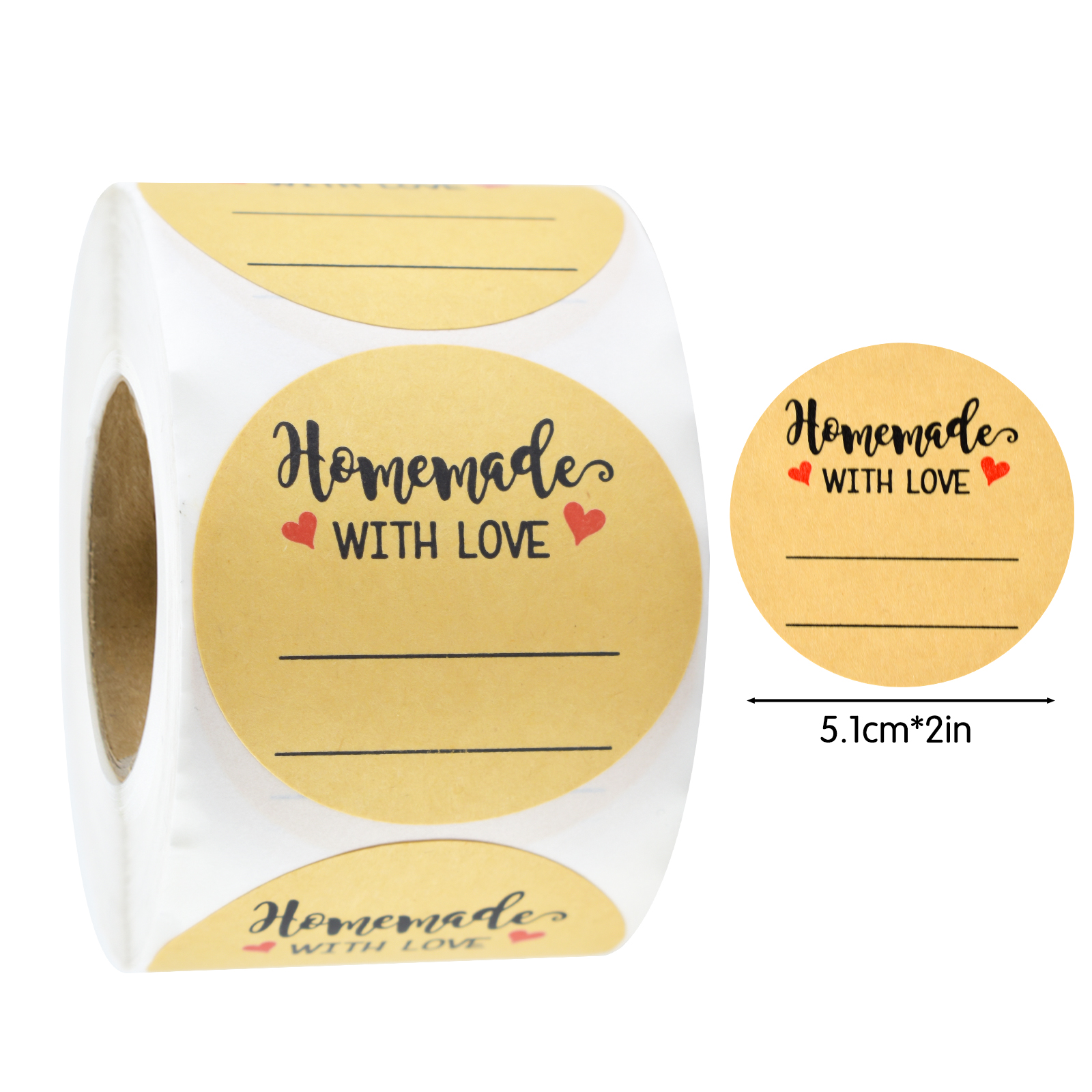 200Pcs 2-Inch Round Writable K - Sticker Label Roll 评论和价格