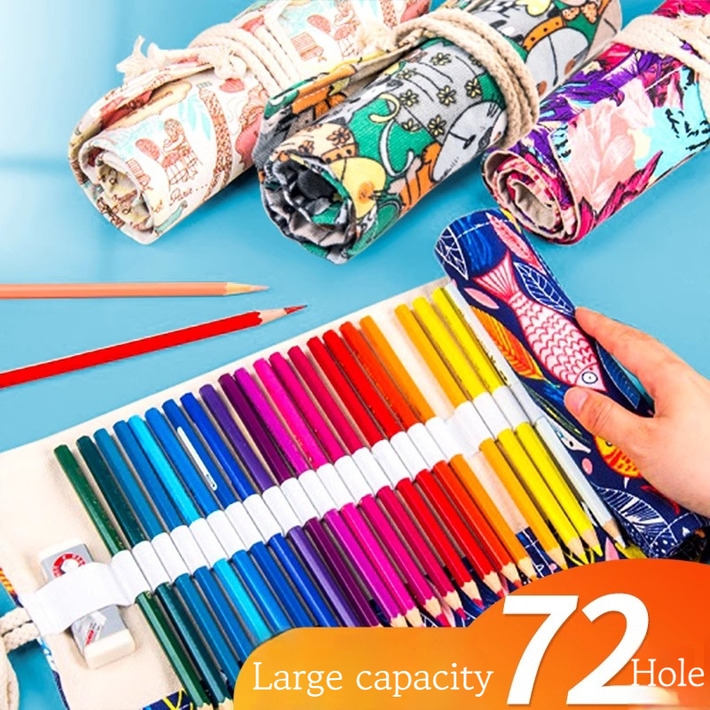 36/48/72 Holes Roll Art Pencil - Pen Pouch Roll 评论和价格