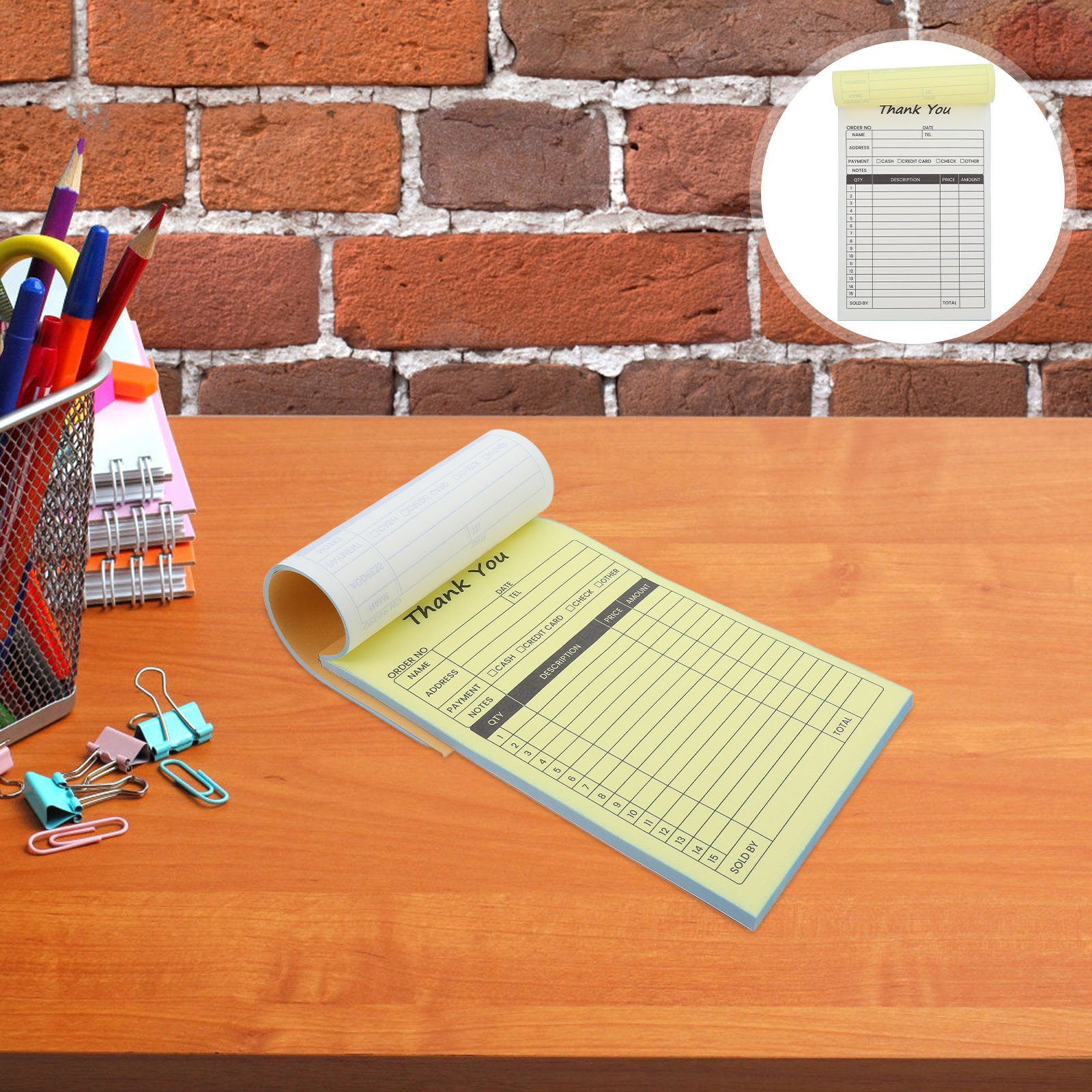 2Pcs 2-Part Receipt Book with  - Carbon Copy Book 评论和价格