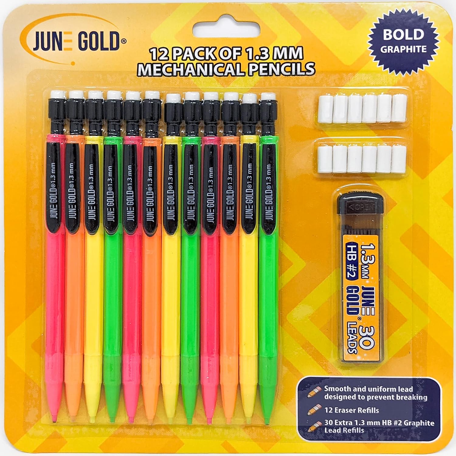 12 Mechanical Pencils 1.3mm HB - Mechanical Pencil Lead 评论和价格
