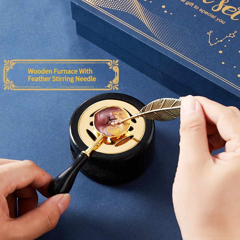 Starry Fire Lacquer Stamp Set  - Wax Seal Stamp Kit 评论和价格
