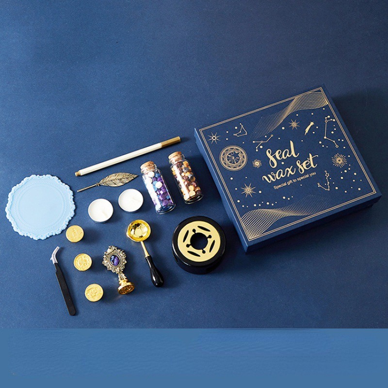 Starry Fire Lacquer Stamp Set  - Wax Seal Stamp Kit 评论和价格