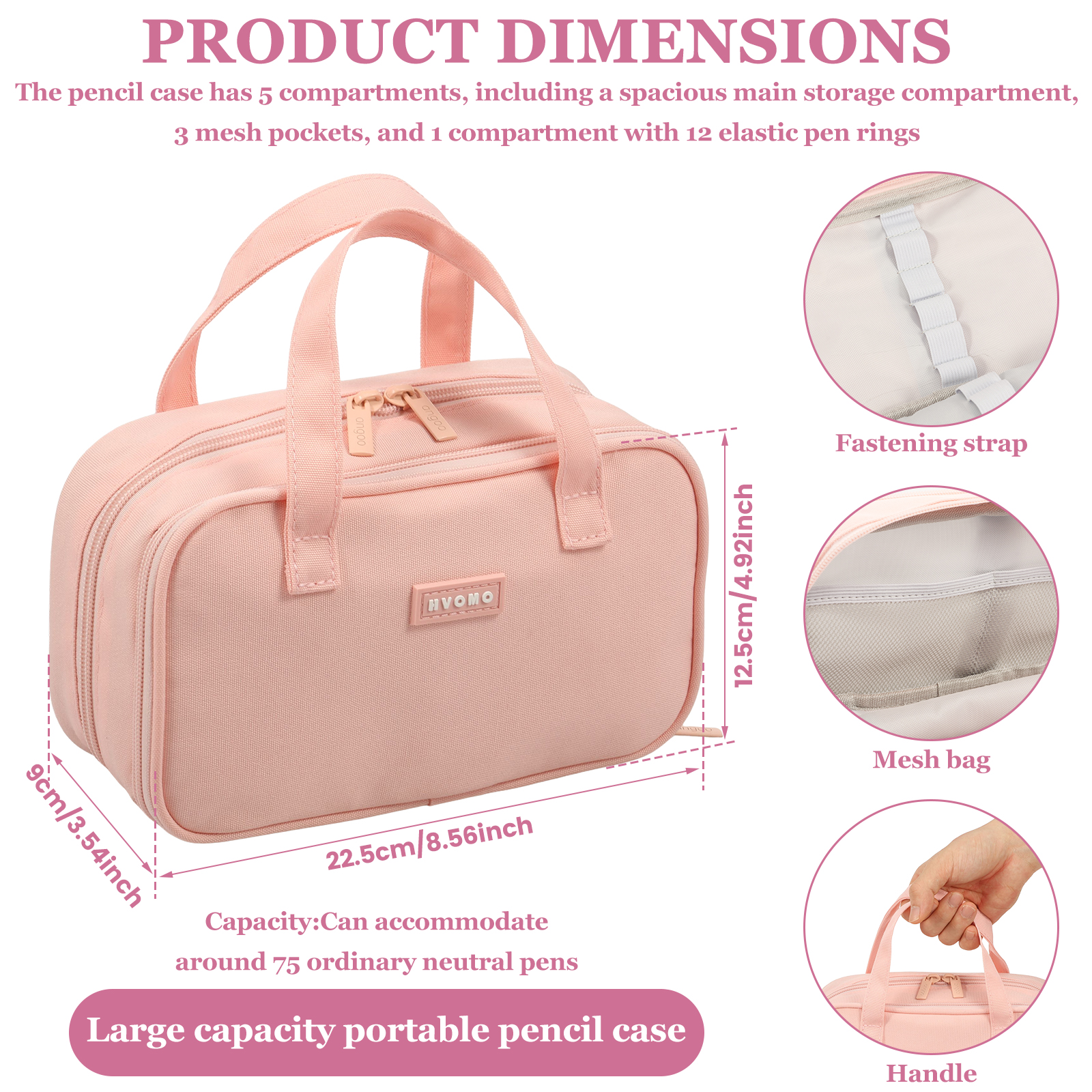 Large Capacity Pencil Case 5 C - Pen Pouch Roll 评论和价格
