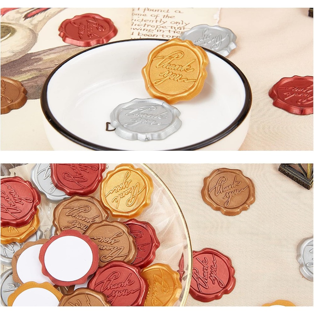 Adhesive Wax Seal Stickers 25P - Wax Seal Stamp Kit 评论和价格